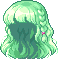 Long Wavy Unibraid Hair, green