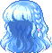 Long Wavy Unibraid Hair, blue