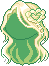 Heart-braid Hair, green