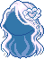Heart-braid Hair, blue