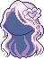 Heart-braid Hair, purple
