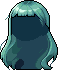 Choppy Bangs, green