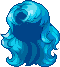 Black Crescent Hair, blue