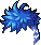 Black Crimsonheart Hair, blue