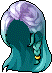 Black Naricain Hair, green