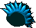 Spiked Mohawk Hair, blue