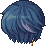 Bushy Hair, blue