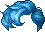 Crescent Hair, blue