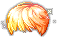 Black Pale Moonlit Hair, orange