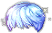 Black Pale Moonlit Hair, blue