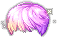 Black Pale Moonlit Hair, purple