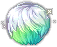 Black Foggy Moonlit Hair, green