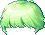 Plush Black Hair, green