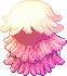 Black Pompom Hair, red