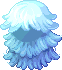 Black Pompom Hair, blue