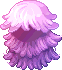 Black Pompom Hair, purple