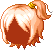 Puff Pony Hair, orange