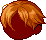 Bobbed Flora Hair, orange