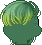 Wolf Mane Hair, green