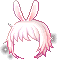 Black Moon Bunny Hairdo (M), red