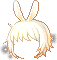 Black Moon Bunny Hairdo (M), orange