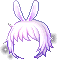 Black Moon Bunny Hairdo (M), purple