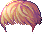 Straight-edge Bangs Hair, orange