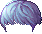 Straight-edge Bangs Hair, blue