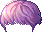 Straight-edge Bangs Hair, purple
