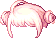 Teeny Horn Hair, red