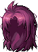Black Damien Hair, purple