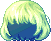 Fringed Bob Hair, green