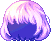 Fringed Bob Hair, purple