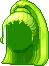 Half Up-Do Hair, green