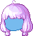 Black Cute and Nice Daughter Hair, purple