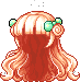 Black Flowing Locks Hair, orange