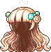 Black Flowing Locks Hair, brown