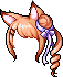 Black Kemonomimi Hair (F), orange
