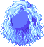 Black Poodle Hair, blue