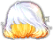 Black Snowlit Hair, orange