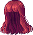 Long Hair with Bangs, red