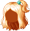 Black Puff Pony Hair, orange