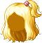 Black Puff Pony Hair, blonde