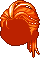 Black Cadena Copycat Hair, orange