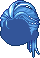 Black Cadena Copycat Hair, blue