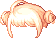 Teeny Horn Hair, orange