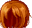 Bobbed Flora Hair, orange