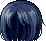 Bobbed Flora Hair, blue