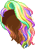 Black Prism Tresses Hair, green