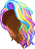 Black Prism Tresses Hair, blue